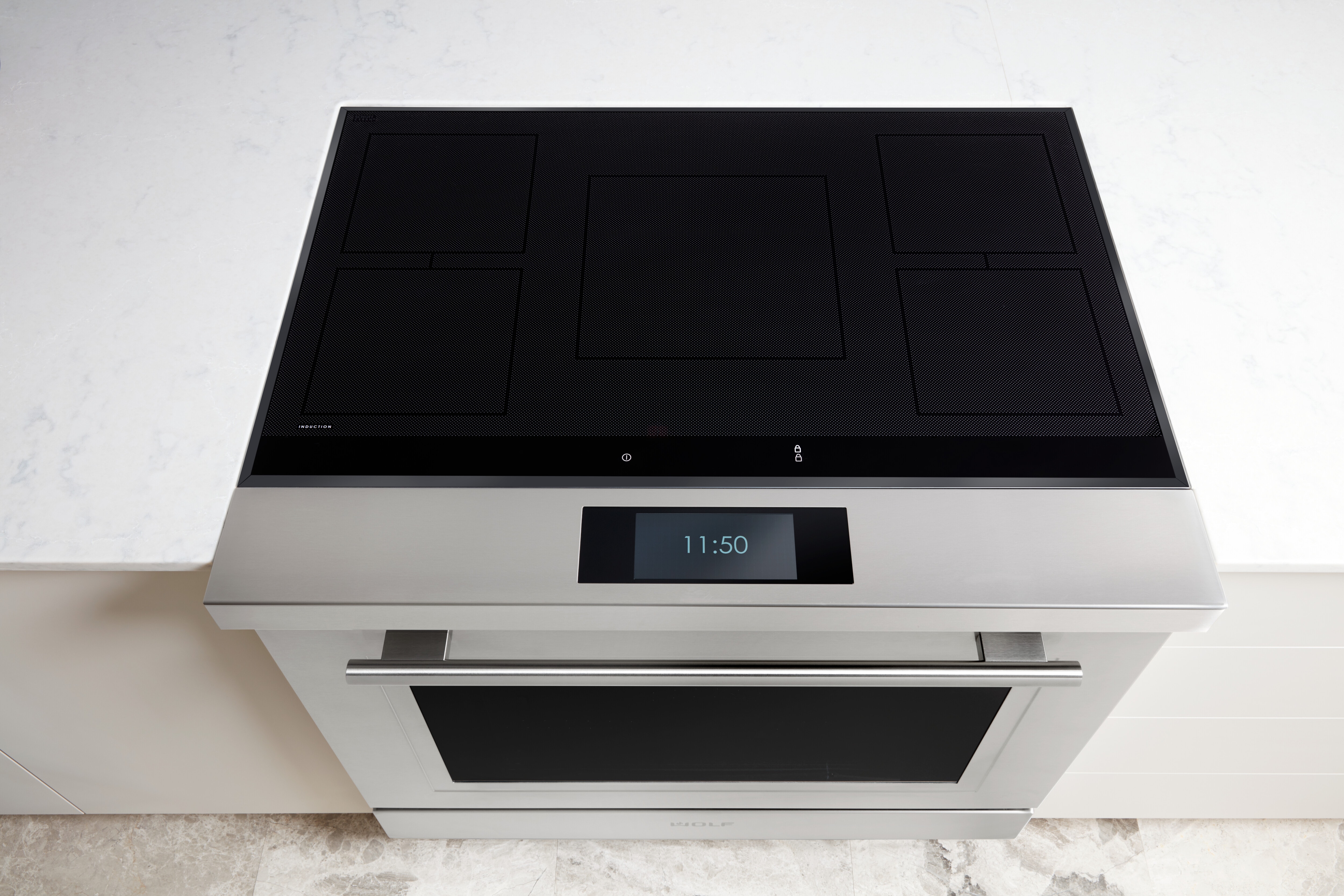 Wolf 36" Induction Range (IR36550/S/T) is sophisticated, energy efficient and easy to clean..